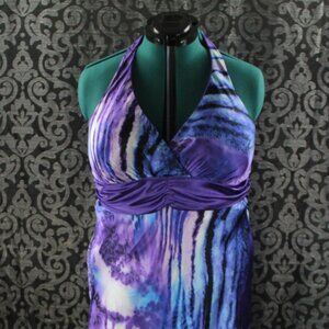 Taboo Purple Animal Print Maxi Dress 16/20